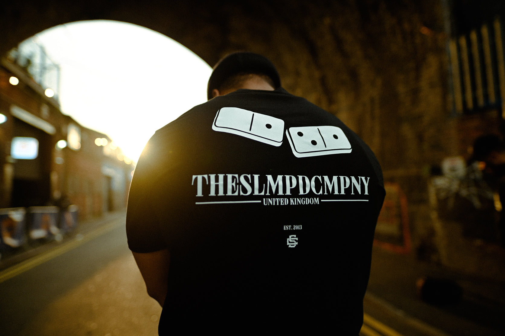 SLMPD DOMINO T SHIRT FROM STREETWEAR BRAND SLMPD CO STREET WEAR GARMENT CLOTHING APPAREL SLMPDCO BLACK TEE