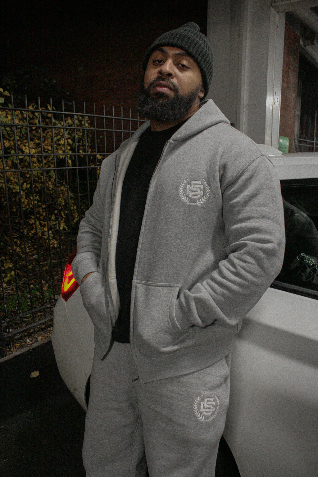 SC® Royale Monogram Zip Hoodie [White]