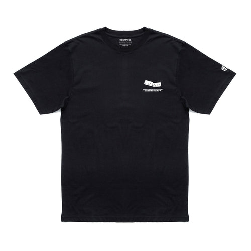 SLMPD DOMINO T SHIRT FROM STREETWEAR BRAND SLMPD CO STREET WEAR GARMENT CLOTHING APPAREL SLMPDCO BLACK TEE